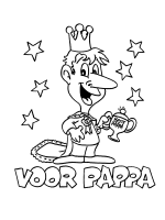 A coloring page of fathers day